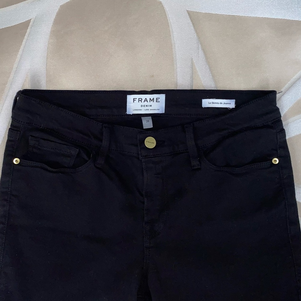 Frame Denim Black Ankle Jeans - Picture 3 of 3
